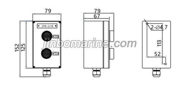 ZPB-2/1B Remote Control Button Box