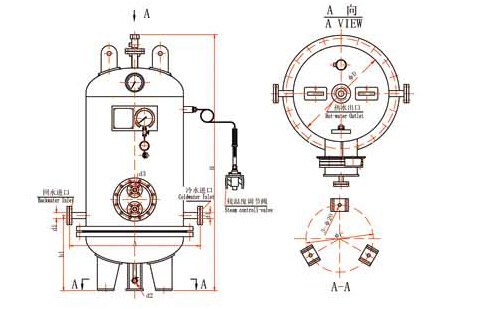 ZRG Series Steam-Electric Heating Hot Water Tank CB/T3686-1995