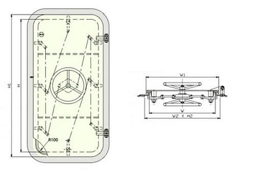 Marine Aluminum Quick Acting Watertight Door