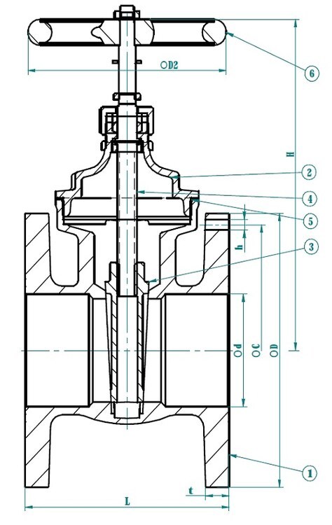 Marine Bronze Gate Valve Class 150 10K