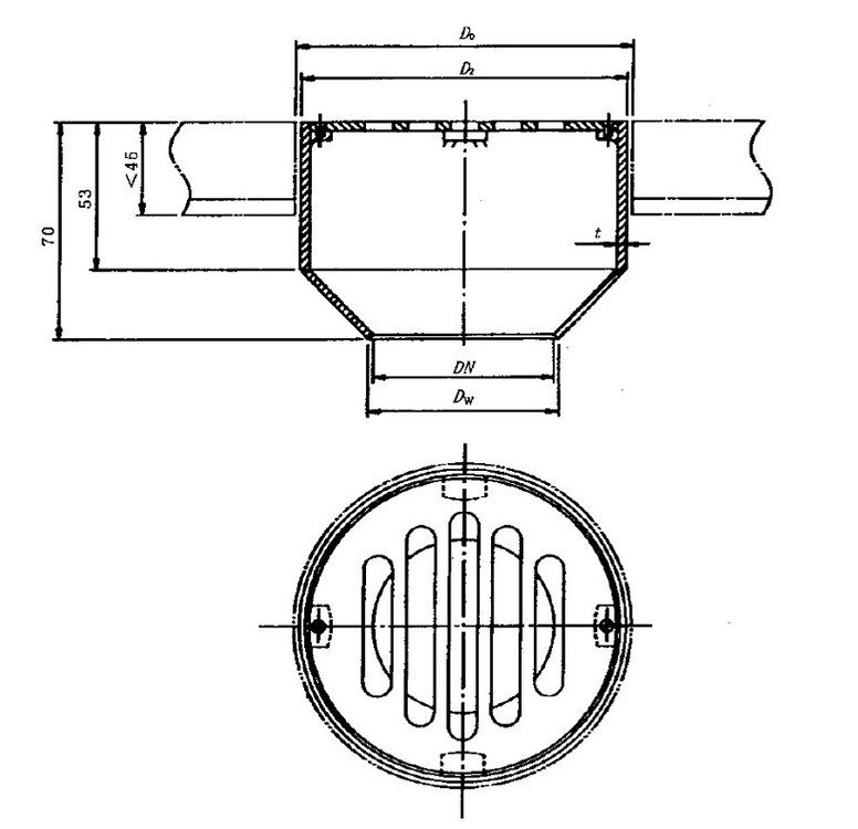 Deck Drain Mounth Type YA CB/T3885-2004