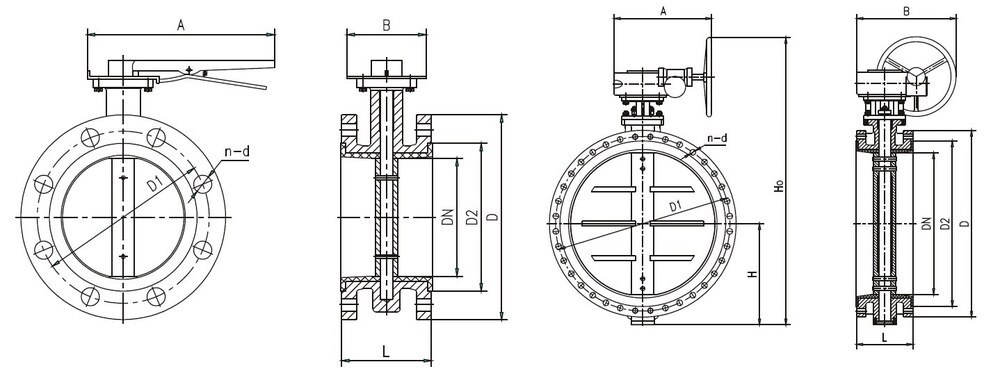 Double Flange Butterfly Valve