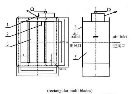 Marine Rectangular Manual Fire Damper