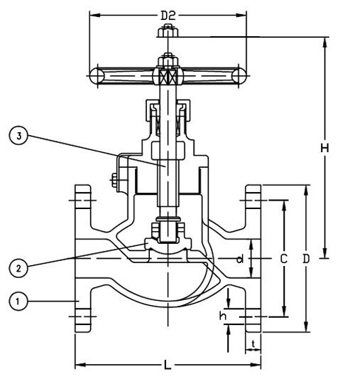 Marine Bronze Screw Down Check Globe Valve JIS F7351 5K