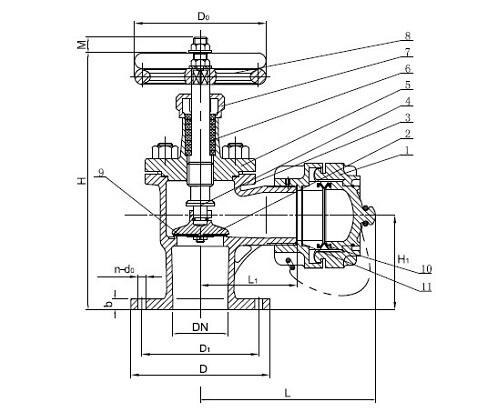 Marine Angle Fire Hydrant GB/T2032-93