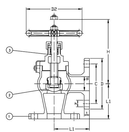 Marine Bronze Angle Valve JIS F7302 5K