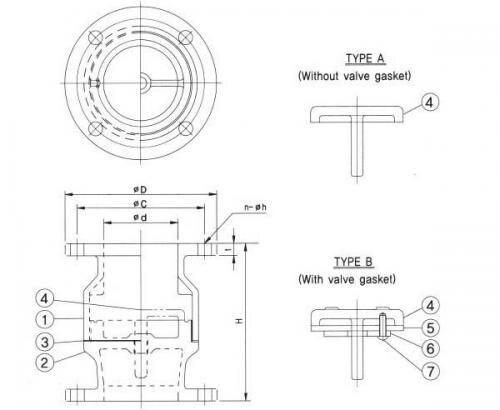 Marine Bronze Foot Valve JIS F3056