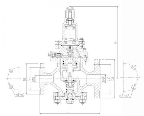 Marine Cast Steel Steam Pressure Reducing Valve GB/T1852-1993