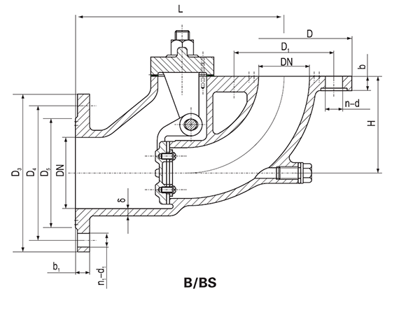 Marine Flange Cast Steel Angle Storm Valve CB/T3475-92