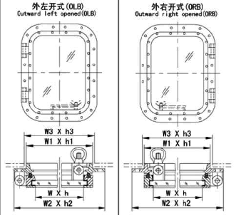 Marine Ordinary Copper Fixed Rectangular Window
