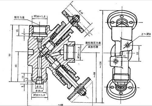 Marine Pressure Gauge Valve CB312-75 Type B
