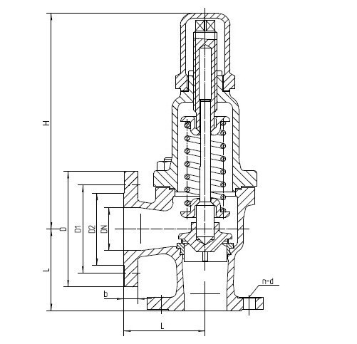 Marine Cast Steel Angle Safety Valve
