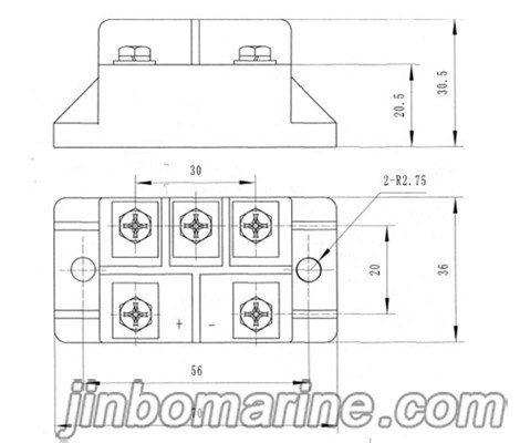 MDS60A Three‑Phase Bridge Rectifier Module