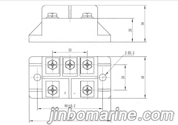 MDS75A / MDS100A Three‑Phase Bridge Rectifier Module