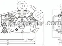Marine CW-60/10F Marine Low Pressure Air Cooled Air Compressor 1