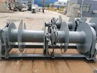 50KN Hydraulic Winch for Mooring Rope with Double Drum 2