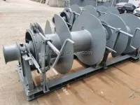 50KN Hydraulic Winch for Mooring Rope with Double Drum 3