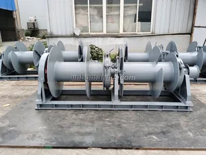 50KN Hydraulic Winch for Mooring Rope with Double Drum thumbnail 1