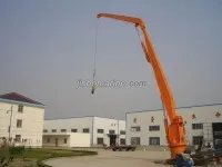Hydraulic slewing crane & rescue boat liferaft landing device 1