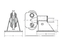 AF-39 Marine Flange Mounted Balanced Head Anchor Fairlead 2
