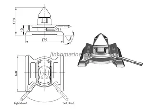 BD-E1 55 Degree Dovetail Twistlock thumbnail 2
