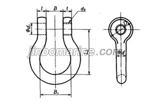 BD Type JIS B2801 Bow Shackle