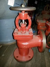 Marine Cast Iron Angle Screw Down Globe Check Valve GB/T591-2008 Type B/BS thumbnail 1