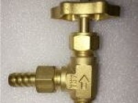 Brass Needle Angle Valve with Corrugated Hose End & Male Thread