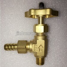 Brass Needle Angle Valve with Corrugated Hose End & Male Thread