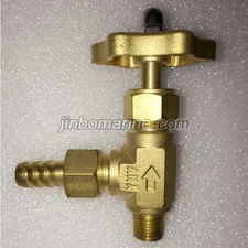 Brass Needle Angle Valve with Corrugated Hose End & Male Thread thumbnail 1