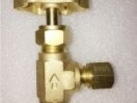 Brass Needle Angle Valve with Ring Joint Nut at Outlet