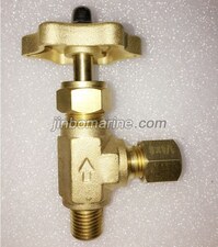 Brass Needle Angle Valve with Ring Joint Nut at Outlet