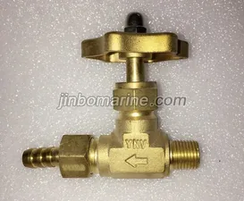 Brass Needle Straight Valve with Corrugated Hose End & Male Thread thumbnail 1