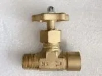 Brass Needle Straight Valve with Male & Female Ends 1