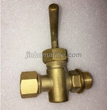Bronze Drain Cock with Lever Handle and Male & Female Ends