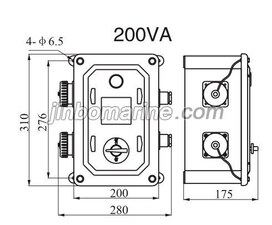 CZX220-220-24FC1 CZX Marine High Low Voltage Socket Box
