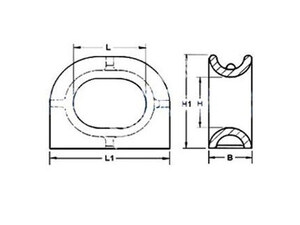 JIS F2005-1975 Deck Mounted Marine Mooring Closed Chock
