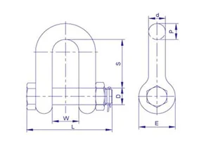 Safety Bow Shackle G2150 thumbnail 3