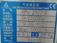 HPU 2500-2 Air Driven High Pressure Hydraulic Pump 2