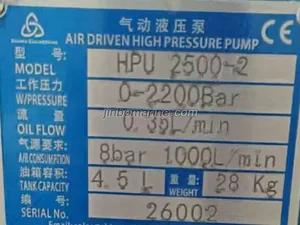 HPU 2500-2 Air Driven High Pressure Hydraulic Pump thumbnail 2