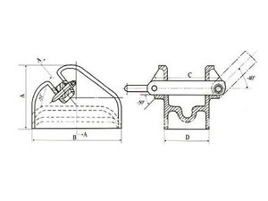 JIS F2023-1976 Cast Steel Bar Type Chain Stopper