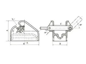 JIS F2023-1976 Cast Steel Bar Type Chain Stopper thumbnail 3