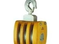 JIS F3426 Ship's Inernal-bound wooden block Triple with Hook 1