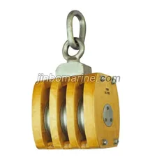 JIS F3426 Ship's Inernal-bound wooden block Triple with Link thumbnail 1
