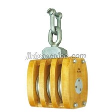 JIS F3426 Ship's Inernal-bound wooden block Triple with Shackle