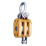 JIS F3426 Ship's internal-bound wooden block double with Shackle