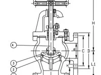 Marine Cast Iron Angle Valve JIS F7308 10K 2