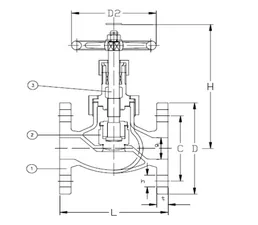 Marine Nodular Iron Globe Valve JIS F7321 5K thumbnail 2