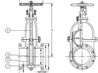 Marine Cast Iron Gate Valve JIS F7363 5K 2