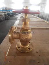 Marine Bronze Screw Down Check Angle Valve JIS F7352 5K thumbnail 1